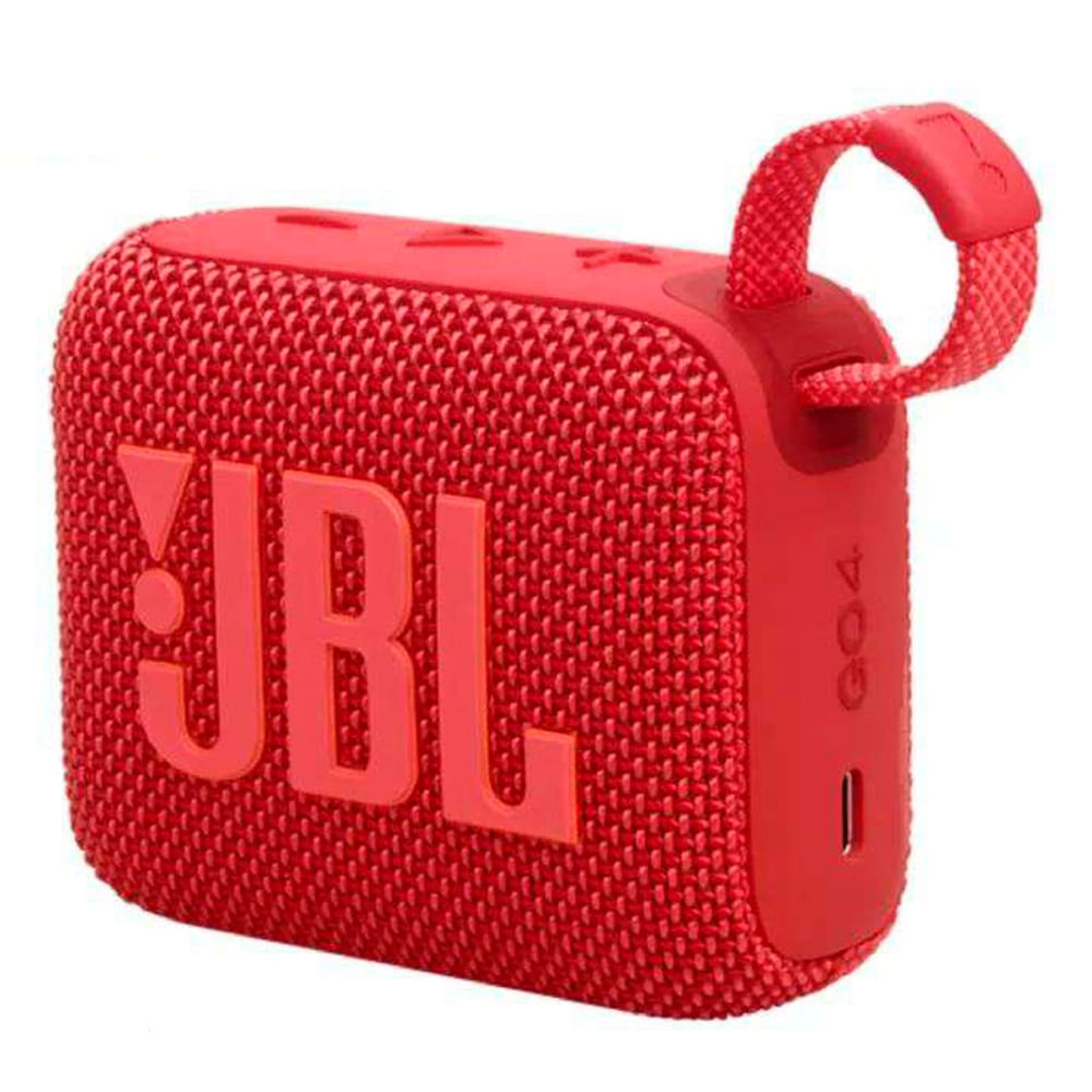 Parlante Bluetooth JBL Go 4 portátil IP67, sonido JBL Pro Sound, batería hasta 7 horas, rojo